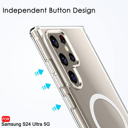Samsung S24 Ultra 5g Anti Yellow Clear Magsafe Back Case Cover - White