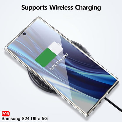 Samsung S24 Ultra 5g Anti Yellow Clear Magsafe Back Case Cover - White