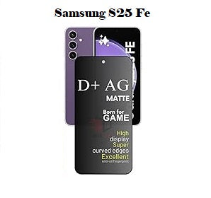 (Pack Of 1)Samsung S25 Fe 5g Gaming Special D+ AG Matte Tempered Glass Anti Fingerprint