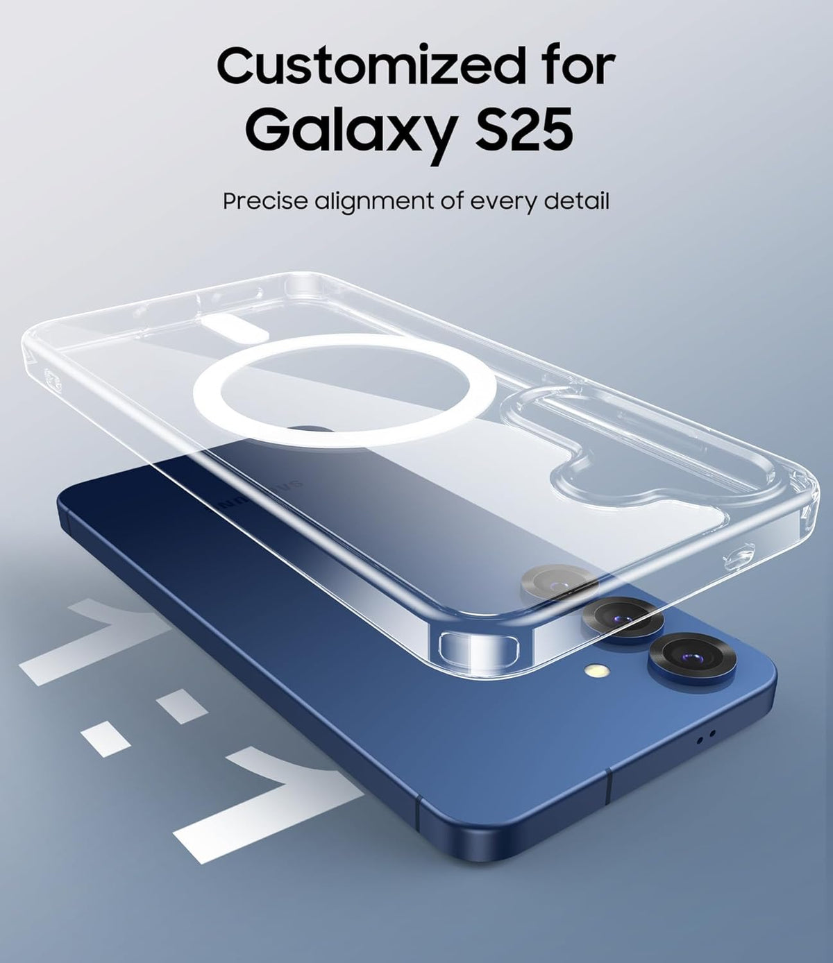 Samsung S25 5g Anti Yellow Clear Magsafe Back Case Cover - White