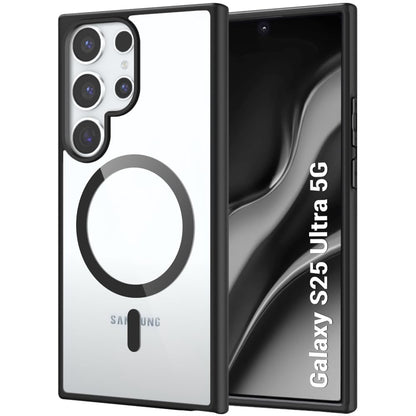 Samsung S25 Ultra 5g Anti Yellow Clear Magsafe Back Case Cover - Black