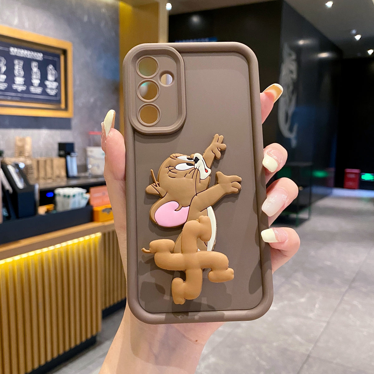 Samsung M35 5G Spinner Jerry Soft Silicone Cute 3D Cartoon Back Cover Case - Spinner Jerry