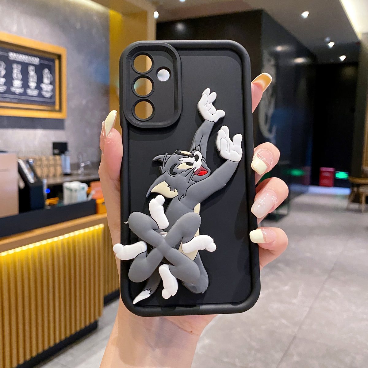 Samsung S22 5G Spinner Tom Soft Silicone Cute 3D Cartoon Back Cover Case - Spinner Tom