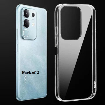 (Pack Of 2)Vivo T4x/iQoo Z10x 5g Anti-Yellow Crystal Clear Hard Back Case Cover