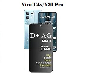 (Pack Of 1)Vivo Y31 Pro 5g Gaming Special D+ AG Matte Tempered Glass Anti Fingerprint