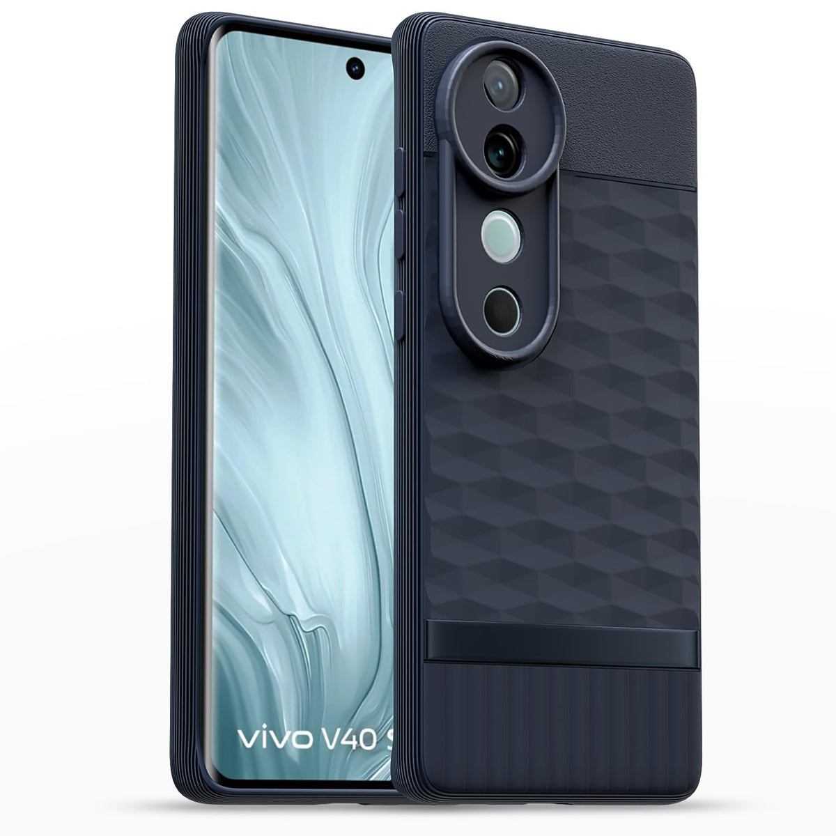 Vivo V40 5G Soft Silicone Back Case Cover - Hexa Cube 2