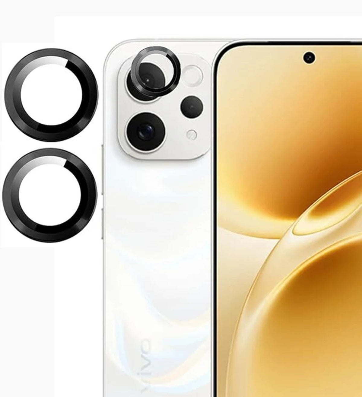 Vivo V70/V70 Elite 5g Camera Lens Protector with Aluminum Alloy Rings