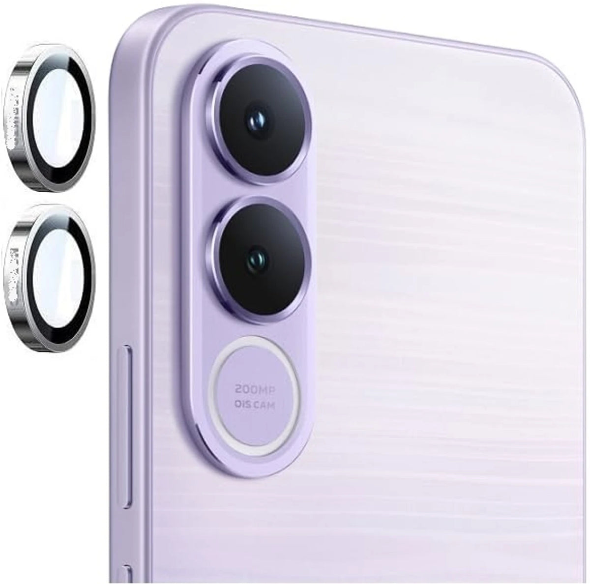 Vivo V70 Fe 5g Camera Lens Protector with Aluminum Alloy Rings