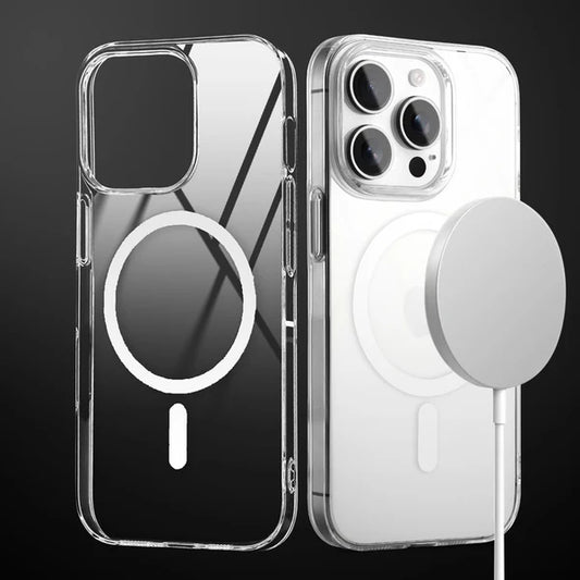 Apple iPhone 15 Pro Anti-Yellow Crystal Clear With Magsafe Hard Back Case Cover