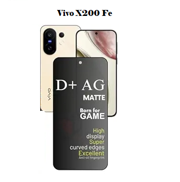 (Pack Of 1)Vivo X200 Fe 5g Gaming Special D+ AG Matte Tempered Glass Anti Fingerprint