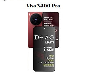 (Pack Of 1)Vivo X300 Pro 5g Gaming Special D+ AG Matte Tempered Glass Anti Fingerprint