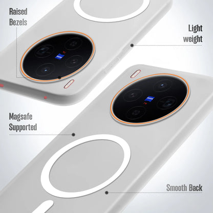 Vivo X300 5G Premium Magnetic Frosted Ultra Slim Back Case - White