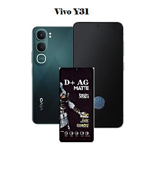 (Pack Of 3)Vivo Y31 5g Gaming Special D+ AG Matte Tempered Glass Anti Fingerprint