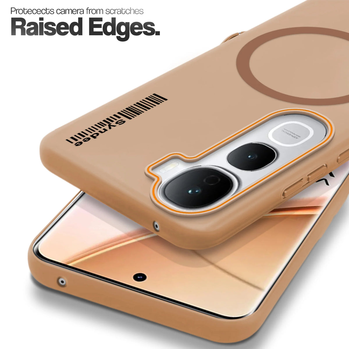 Vivo Y400 Pro 5G Premium Magnetic Frosted Ultra Slim Back Case - Desert Gold