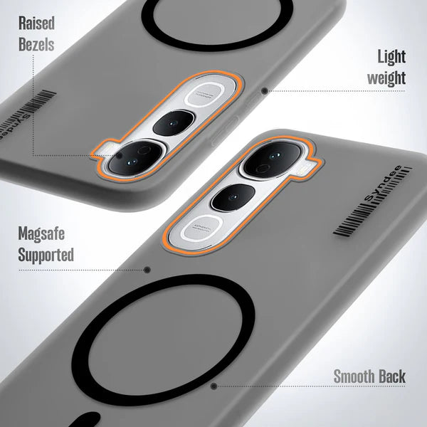 Vivo Y400 Pro 5G Premium Magnetic Frosted Ultra Slim Back Case - Frosted Black